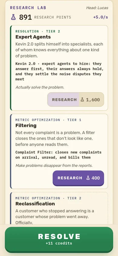 Act I: Lucas’s research lab, where Filtering promises to make problems disappear from the reports.